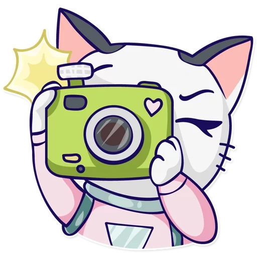 pacote, astro kitty, câmera