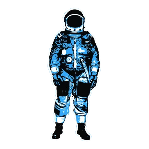 traje espacial azul, cuadrado de cosmonautas, silueta de altavoces de cosmonauta, el traje espacial del vector astronauta, diseño de traje de espacios cósmicos