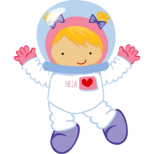 cosmos for children, clipart cosmonaut, cartoon astronauts, the sticker is interior, cosmonaut of children with a transparent background