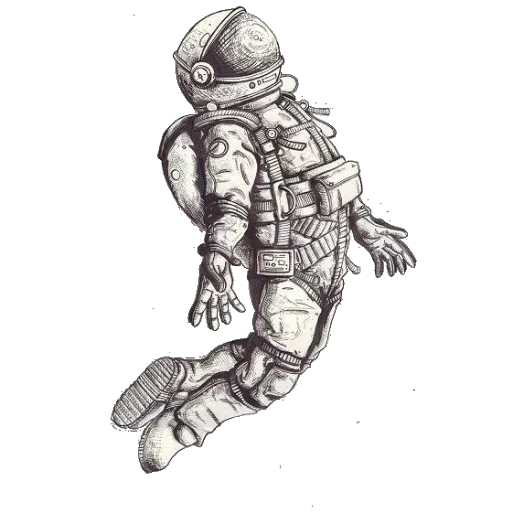 sketsa astronot, sketsa astronot, astronot pensil, sketsa astronot tato, gambar pensil astronot