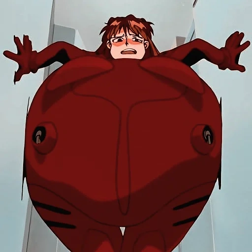 evangelion, asuka evangelion, evangelion crownge, evangelion musim 1, emosi asuka langley