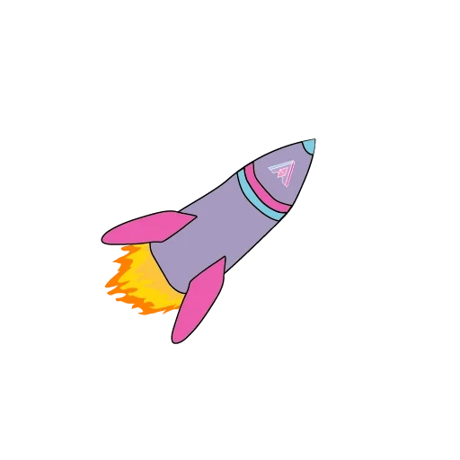 missiles, rocket of children, the missile is colored, rocket illustration, nasa missile drawing