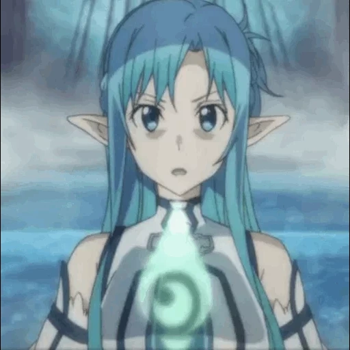 asuna yuki berwarna biru, asuna masters of the sword, master of the sword online, asuna alfham undina, asuna yuki alfheim golunyy