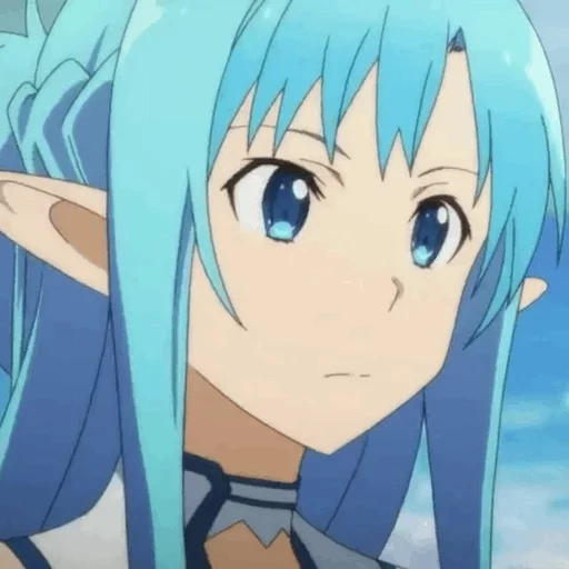 anime, anime, ide anime, karakter anime, asuna yuki berwarna biru