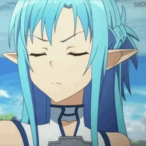 asuna, asuna cao 2, asuna yuki est bleu, maîtres de l'épée en ligne, asuna alfham undina