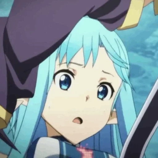 visa du cheval, chevaliers endormis sao, maîtres de l'épée en ligne, konosuba pleurant aqua, anime legend konosuba bager