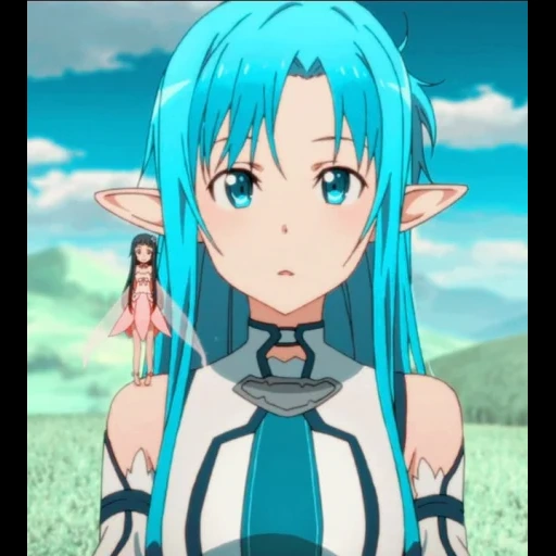 yuki asuna, maestro di spada in linea, screenshot di asuna genie, asuna alfheim ondina, asuna di ji alfheim blue