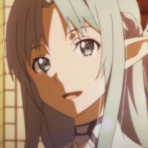 asuna, asuna yuki, personagens de anime, asuna yuki está chorando, mestres da espada online