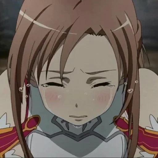asuna, asuna yuki, asuna sta piangendo, personaggi anime, asuna yuki sta piangendo