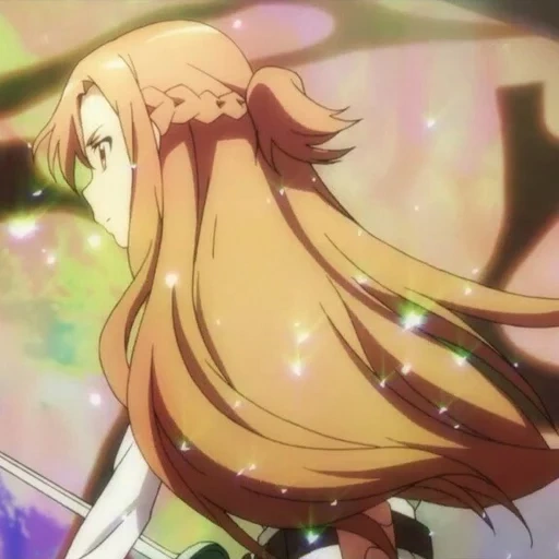 asuna, por ji yasong, animación de asuna, chica de animación, espada maestra en línea