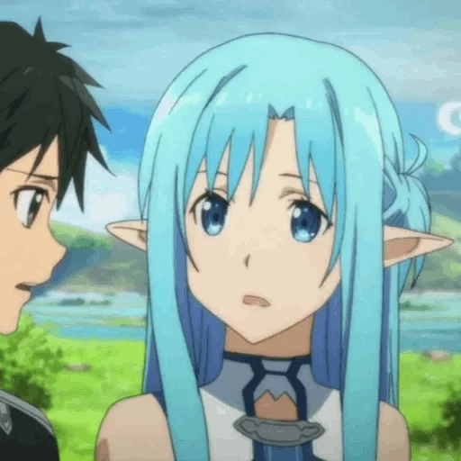 asuna, asuna yuki, são 2 asuna, asuna yuki é azul, mestres da espada online