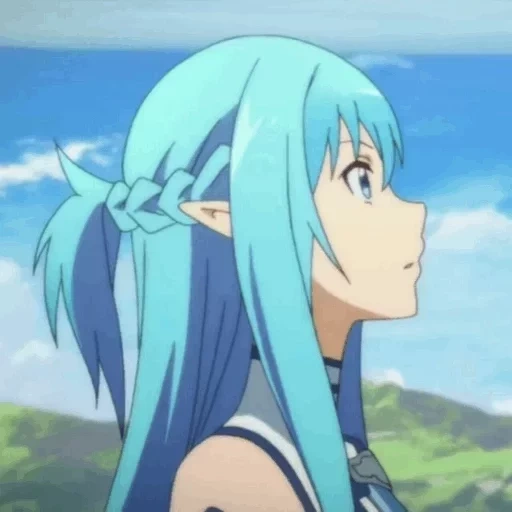 anime, yuuki asuna, asuna yuki ist blau, meister des schwertes online, asuna yuki alfheim goluny