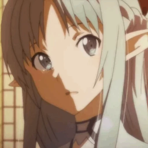 asuna, asuna yuki, anime asuna, asuna yuki está chorando, mestres da espada online