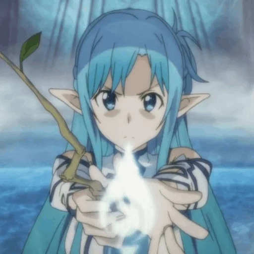 asuna yuki, asuna sao, asuna yuki berwarna biru, master of the sword online, asuna alfham undina