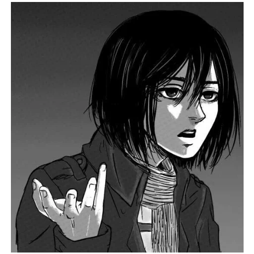 image, manga mikasa, anime mikasa, mikasa akkerman goth, attaque des mangas des titans