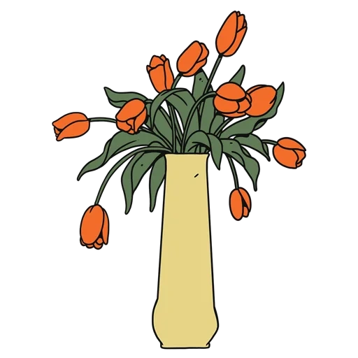 flower, vase, vase tulipe, belles fleurs, décoration florale