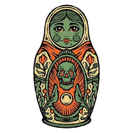 russian nesting doll, the nesting doll is painted, the nesting doll soviet style