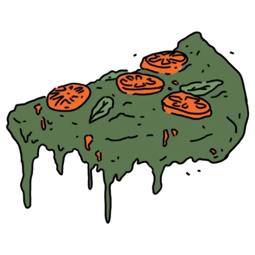 cartoon pizza, kleine pizza-muster, pizza-muster sind lustig