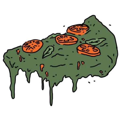 pizza de dibujos animados, pequeños dibujos de pizza, los dibujos de pizza son divertidos