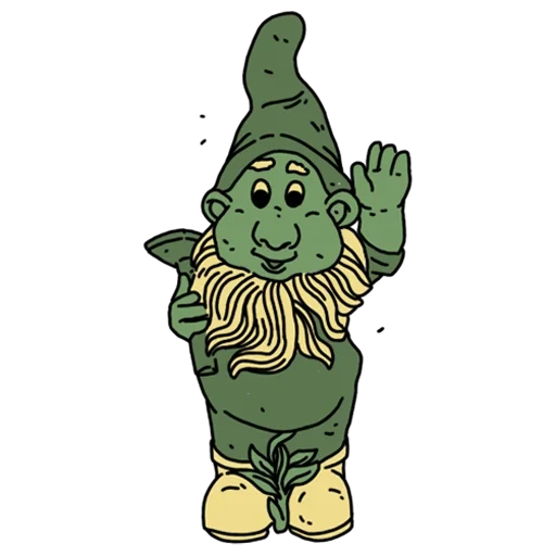 green gnome, goblin vector