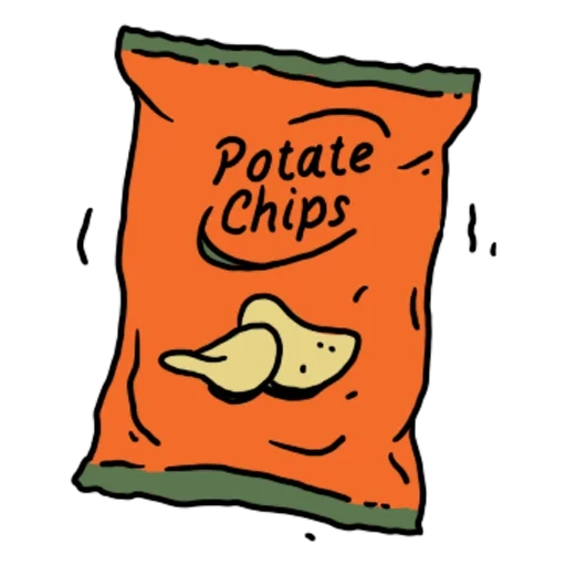 tranches, potato chips, motif de tranchage, chip modèle enfant, clipart de croustilles de noix