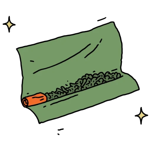 immagine, illustrazione, sacchetto da disegno, disegni di barella, disegno di marijuana