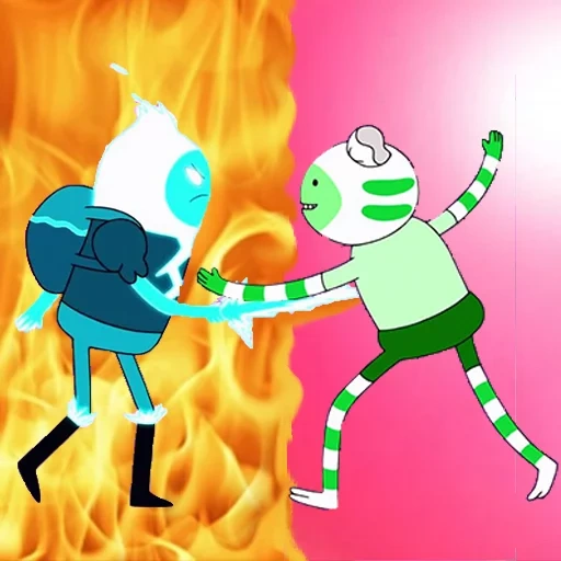 anime, finn candy, finn elemental, fin avventure time, fire finn x candy fern