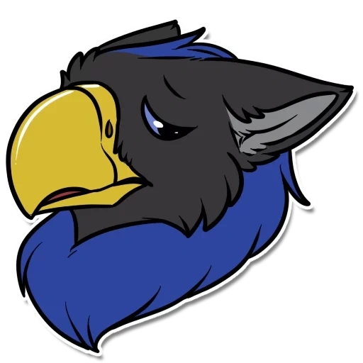 oiseau, anime, twitter maléfique, masque de karych, logo corbeau