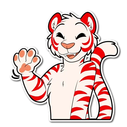 der tiger, tiger, white tiger, white tiger, weißer tiger cartoon modell
