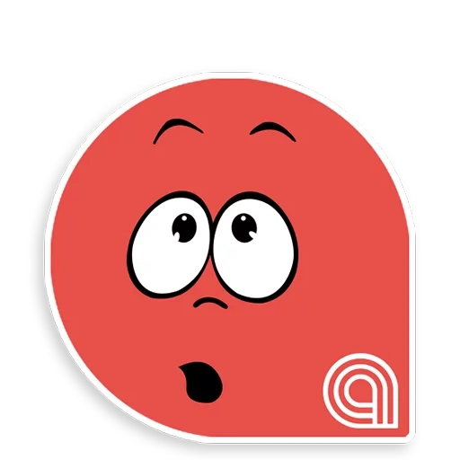 child, red bol 5, red background, smile is red, red emoticon