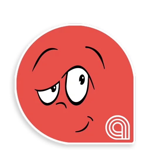 red ball, red bol 1, red emoticon, evil red emoticon, the cheerful smiley is red