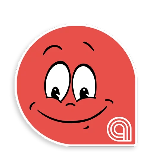 red ball, red emoticon, the cheerful smiley is red, red smiling smiley, red displeased emoticon