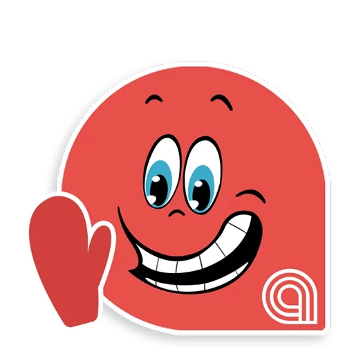 red ball, red emoticon, the emoticons are funny, the cheerful smiley is red, red displeased emoticon