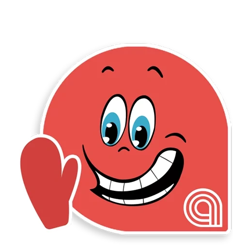 bola merah, red smiley face, wajah tersenyum lucu, senyum merah yang menyenangkan, merah tidak puas dengan senyum