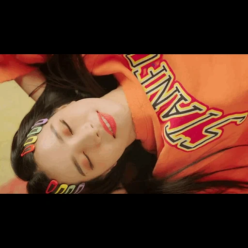 asiático, mujer joven, velvet rojo irene, itzy aspirante m/v, seulgi red velvet