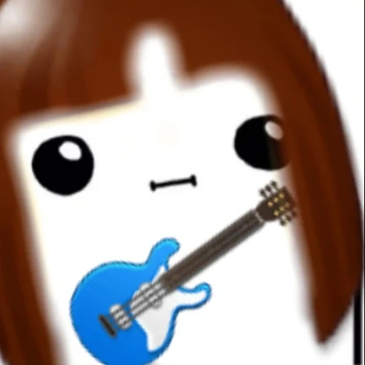 girl, human, anime guitar, sheg girling clays, the girl is a cartoon guitar