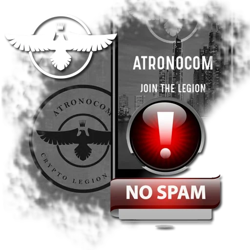 text, no spam, logo, browser icon, the nuclear icon button
