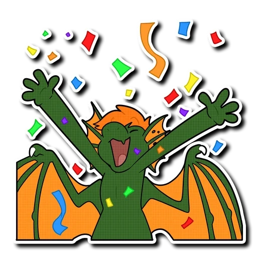 arte, dragón, dibujos animados del icono del dragón