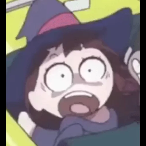 animation, animation meme, anime meme face, cartoon character, ako suzy lotte witch college