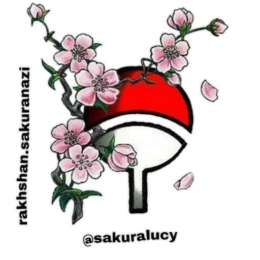 uchiha, tatouages de fleurs de cerisier, croquis de fleurs de cerisier, croquis de fleurs de cerisier tatouées, symbole naruto uchibo