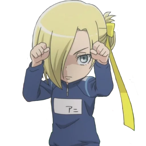 edward elric chibi, annie leonhart chibi, shirasaka koume chibi, inodin yamanaka ist ein erwachsener, shegeki kyojin chuugaku annie