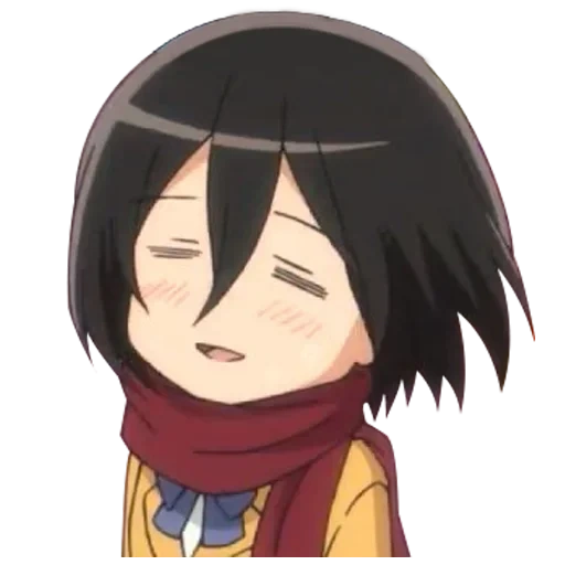 mikasa chibi, ataque de mikas, mikasa akkerman, captura de pantalla de mikasa chibi, mikasa ataque de los titanes