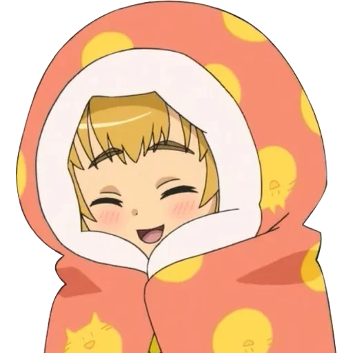 gambar, anime arta chibi, karakter anime, gambar lucu anime, armin arlert chibi blanket