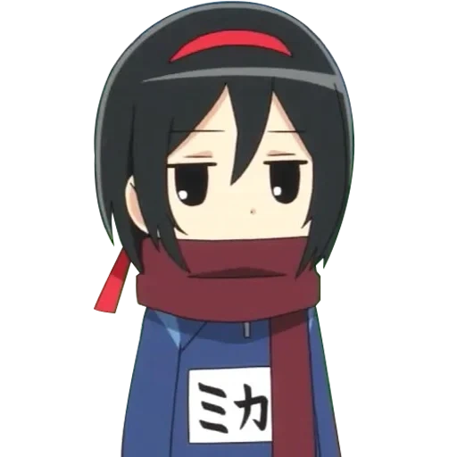 mikasa chibi, bello anime, personaggi anime, sai naruto chibi, attacco dei titani di mikas