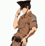 filles anime, police d'anime, personnages d'anime, rin matsuoka est un policier, levy police ackerman