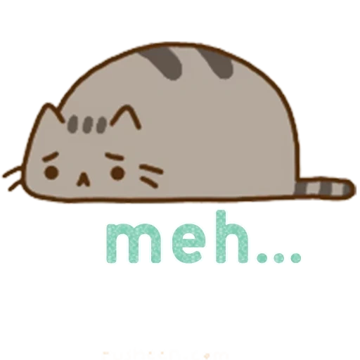 tekan kedalam, pushin kucing, pusheen cat, pusheen cat marah