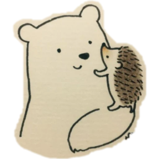 der bär umarmt den igel, der igel umarmt den bären, nishikawa nami hedgehog panda, igel auf der brust, nishikawa nami igel bär
