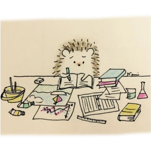 hedgehog carino, sketch di hedgehog, pittura di hedgehog, disegna un riccio, nishikawa namiya hedgehog