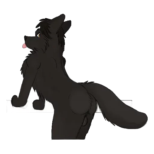 hall furri, serigala adalah chibi hitam, furson kucing hitam, referensi furson wolf, referensi gadis furry