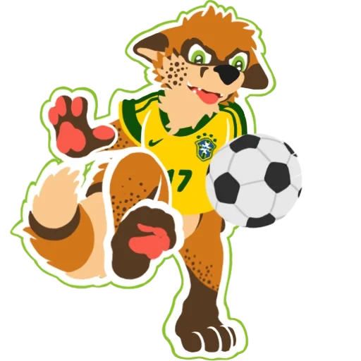 calcio, giocatore di football, fifa 2018 zabivaka, emblema del calcio giovanile, mascotte della coppa del mondo